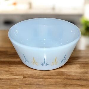 Vintage Fire King Anchor Hocking Candle Glow / Atomic Star 6 Oz Custard Cup 434